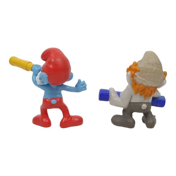 McDonalds Smurfs 2013 Hackus 2011 Papa Smurf PVC 3" Action Figures Happy Meal - Picture 8 of 12